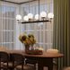 Rigsby 6 Light 43.75 inch Matte Black and Brushed Gold Linear Chandelier Ceiling Light