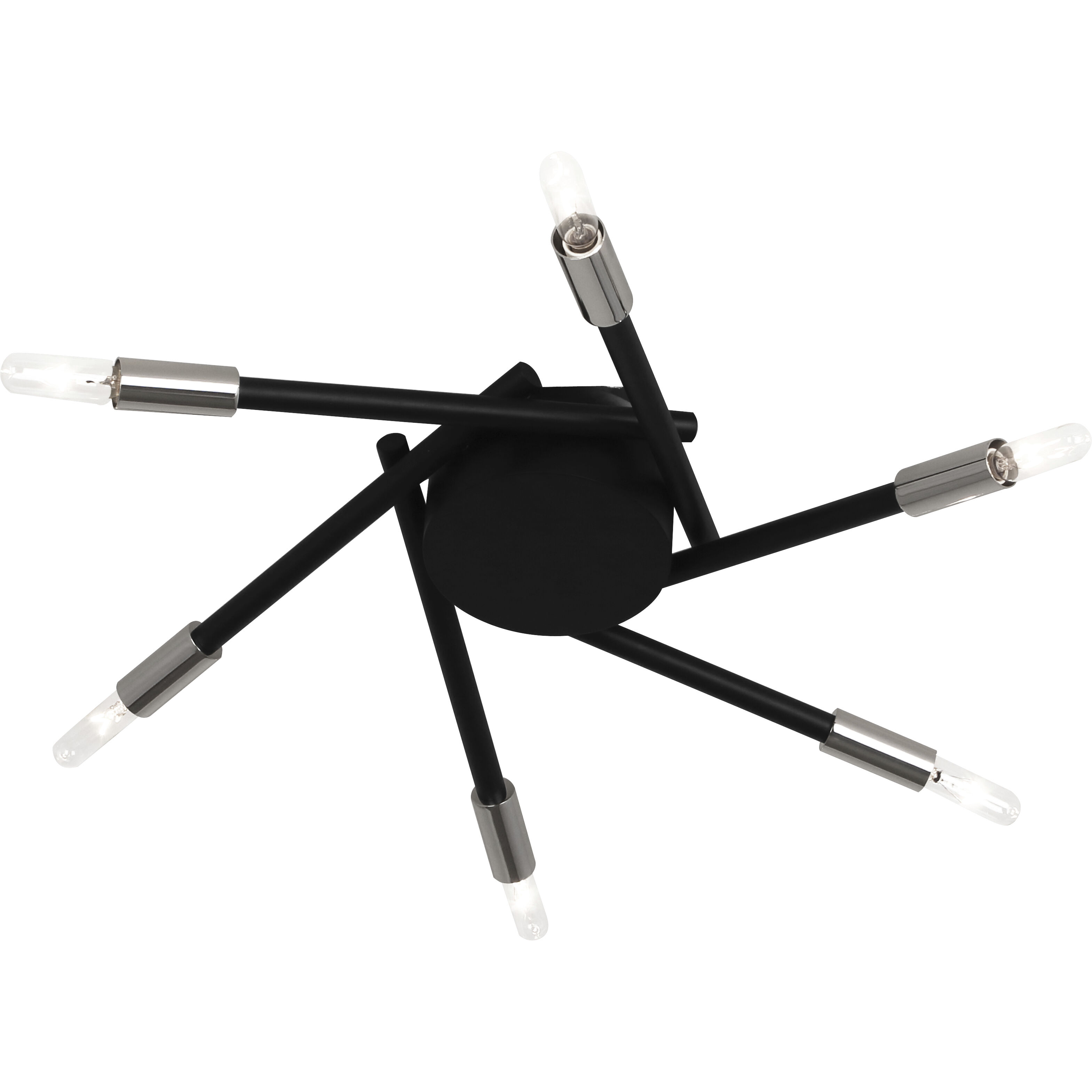 Thatcher 6 Light 19 inch Polished Nickel Flushmount Ceiling Light