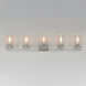 Pinn 5 Light 39 inch Satin Nickel Bath Vanity Wall Light