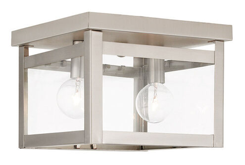 Milford 2 Light 8 inch Brushed Nickel Flush Mount Ceiling Light