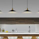 Brave 1 Light 13 inch Black Down Mini Pendant Ceiling Light
