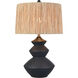 Lombard 27 inch 9 watt Black Glazed Table Lamp Portable Light
