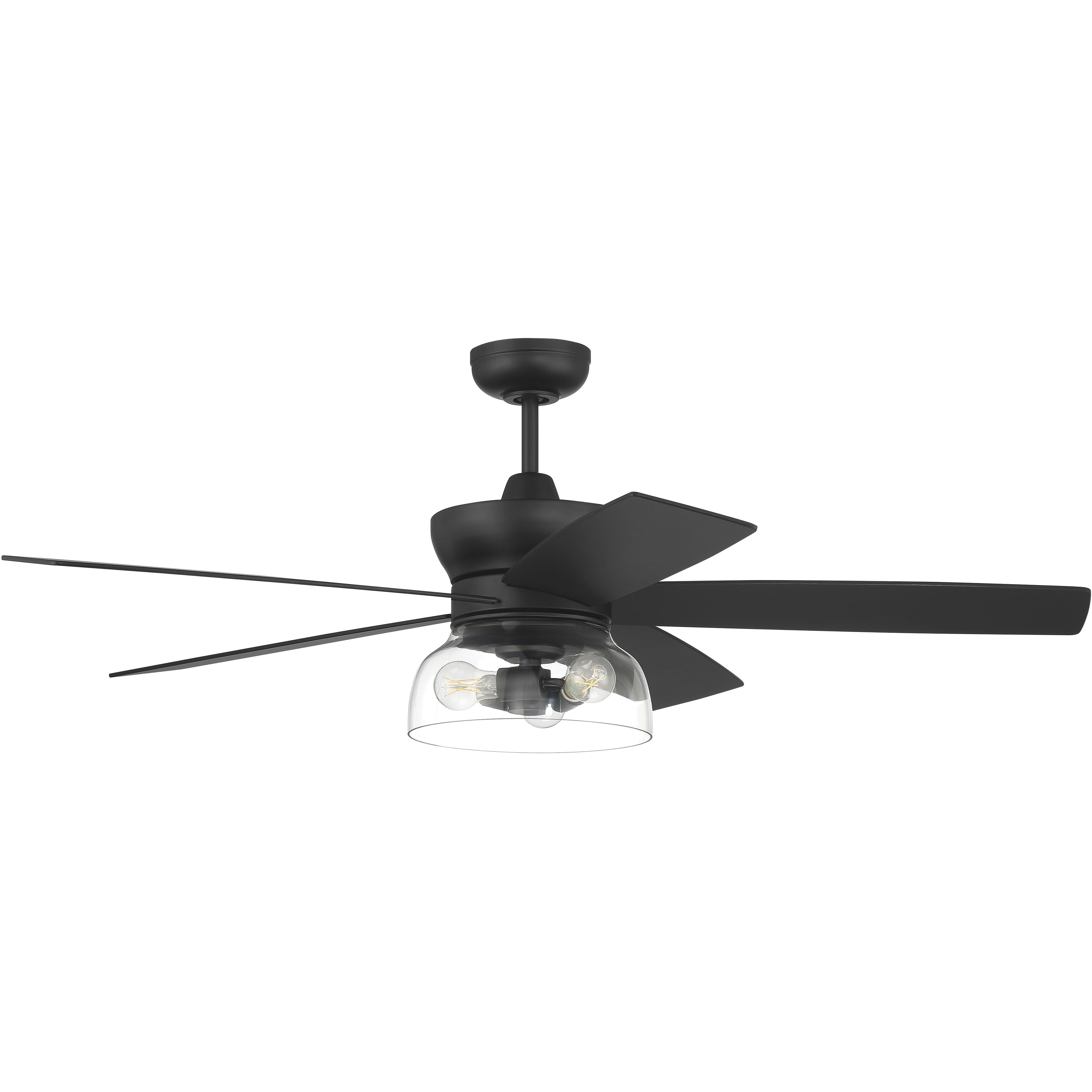 Gibson 52 inch Flat Black with Flat Black/Greywood Blades Ceiling Fan