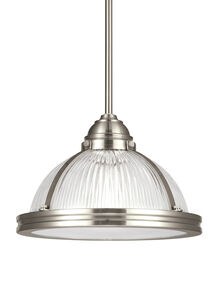 Pratt Street Prismatic 1 Light 11 inch Brushed Nickel Pendant Ceiling Light