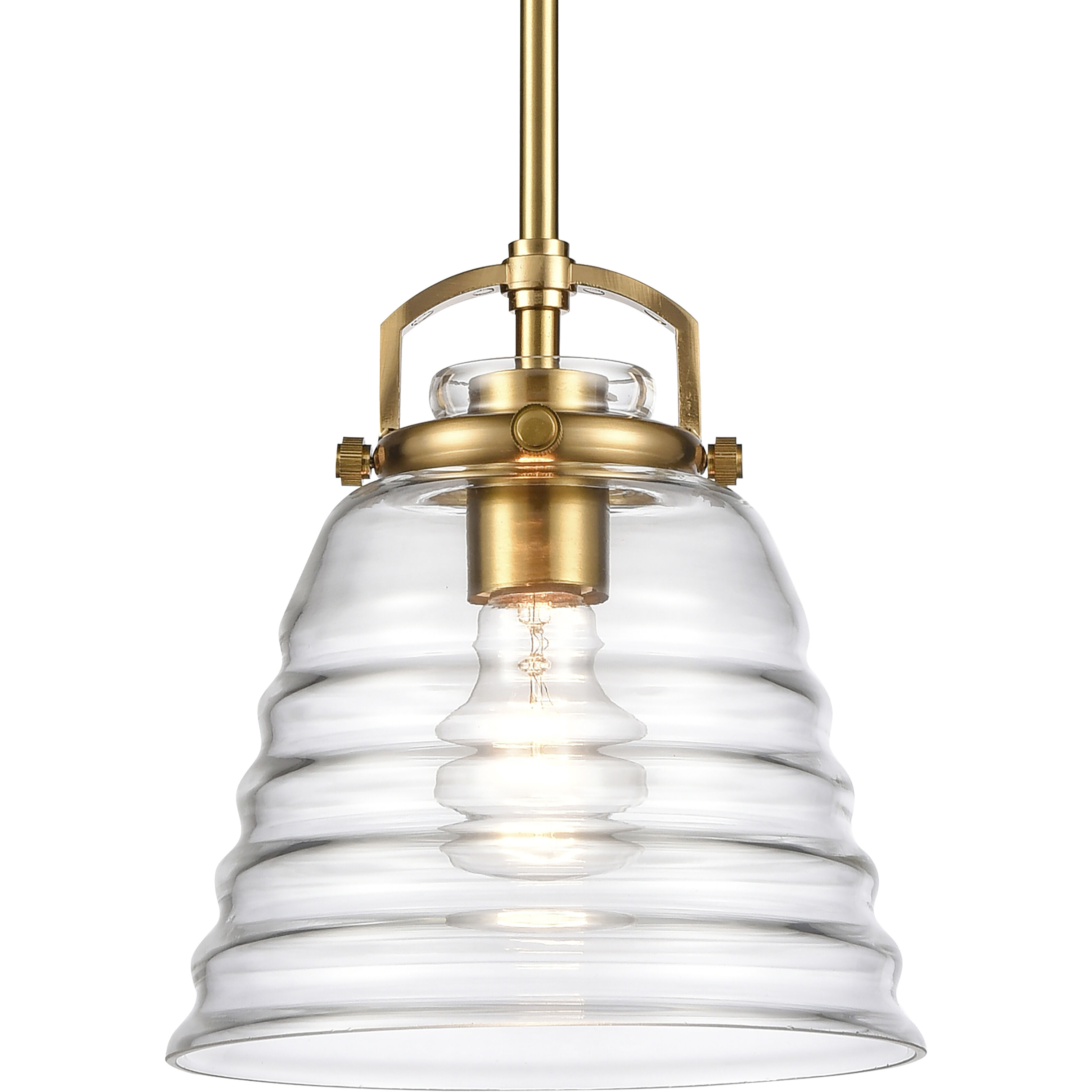 Current 1 Light 8 inch Satin Brass Pendant Ceiling Light