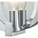 Clasped Glass 1 Light 6 inch Polished Chrome Vanity Light Wall Light