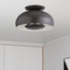 Domma 3 Light 17 inch English Bronze Semi Flush Mount Ceiling Light, Large