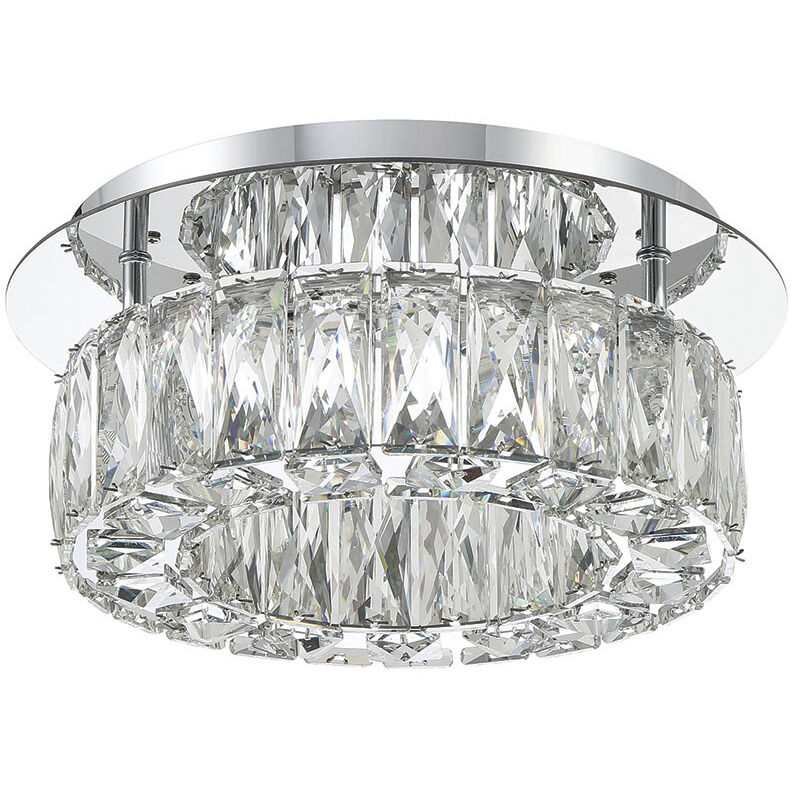 Dickinson 1 Light 12 inch Chrome Flush Ceiling Light