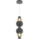 Torno Mandrel LED Graphite with Charcoal Double Pendant Ceiling Light