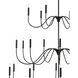 Tirrell 27 Light 58 inch Antique Black Chandelier Ceiling Light, Large