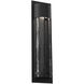Outdoor Round Motif LED 26 inch Textured Black Outdoor Sconce in 3000K LED, Smoke Granite, Medium Round