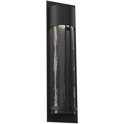 Outdoor Round Motif LED 26 inch Textured Black Outdoor Sconce in 3000K LED, Smoke Granite, Medium Round
