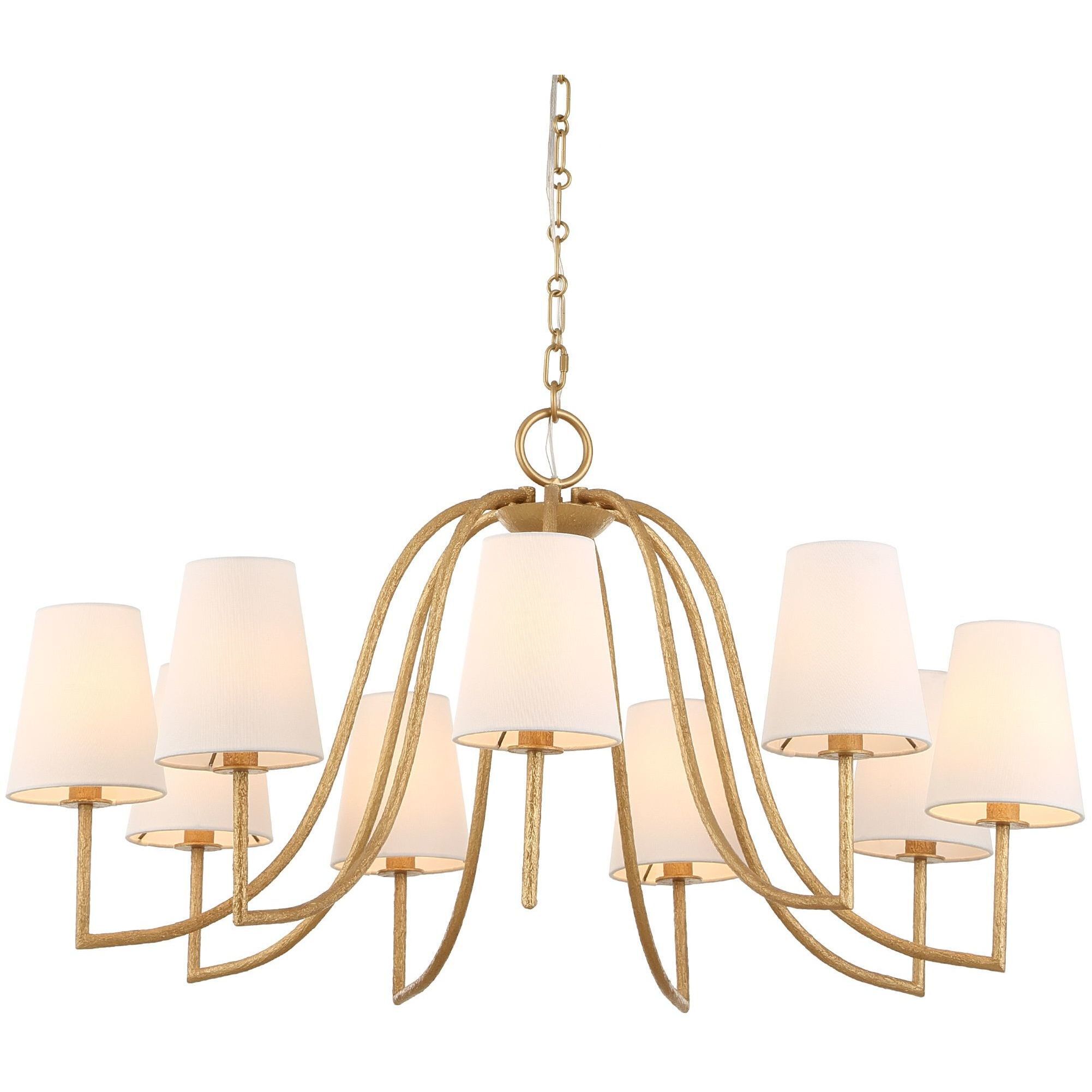 Seville 9 Light 42 inch Textured Gold Chandelier Ceiling Light