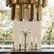 Faramond 10 Light 35 inch Vintage Brass and Hammered Smoke Slump Glass Chandelier Ceiling Light