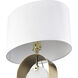 Farwell 33.5 inch 150.00 watt Honey Brass with White Table Lamp Portable Light