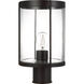 Luning 1 Light 13.38 inch Textured Black Outdoor Post Lantern in Incandescent, Clear Glass