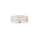 EVOLV LED 15 inch Dark Bronze Flush-Mount Ceiling Light in White, Classic Family