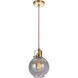 Gallery State House 1 Light 7.75 inch Vintage Brass Mini Pendant Ceiling Light