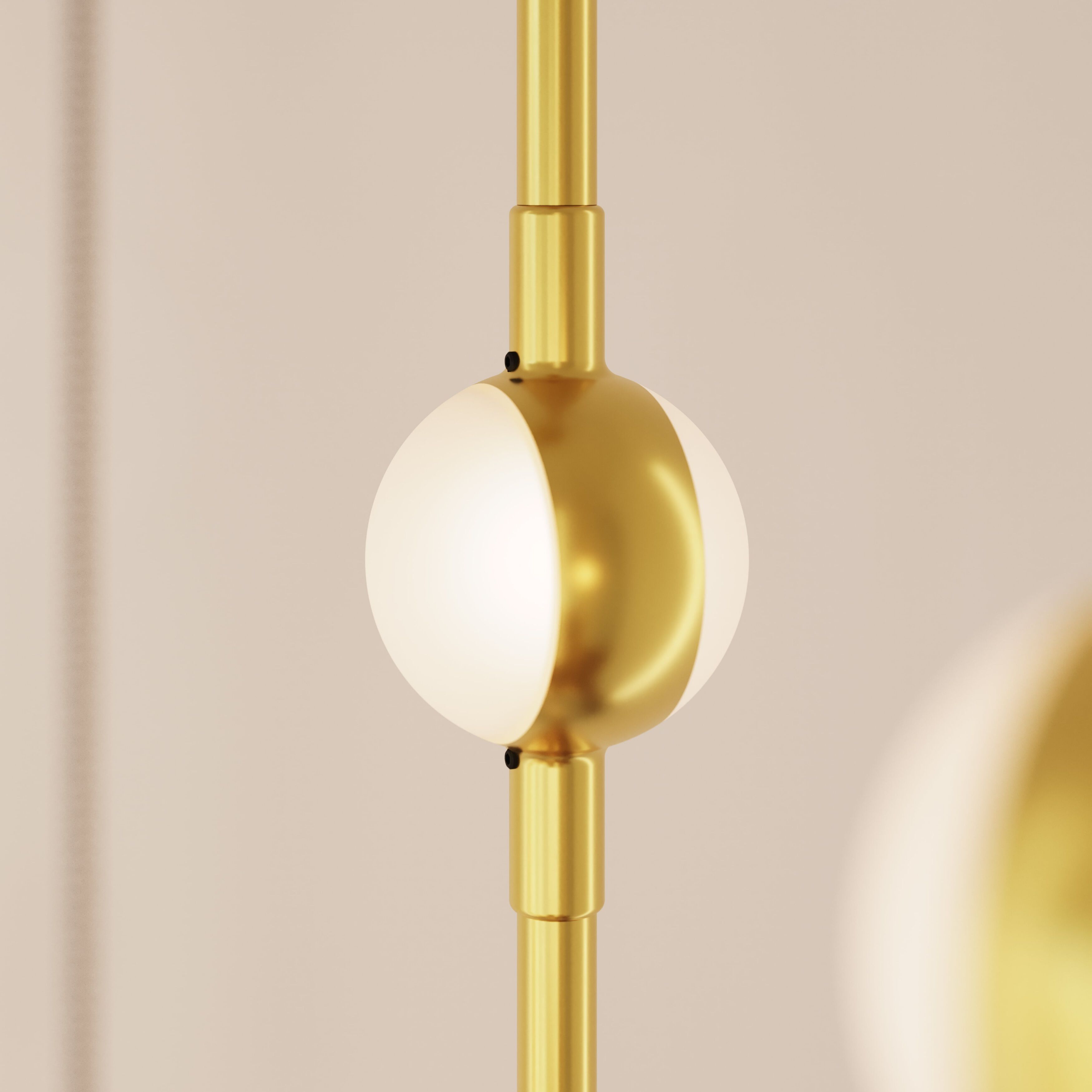 Constellation Aries LED 11.5 inch Satin Brass Pendant Ceiling Light in 2700K, White Optical Acrylic, 10 FT. Cord