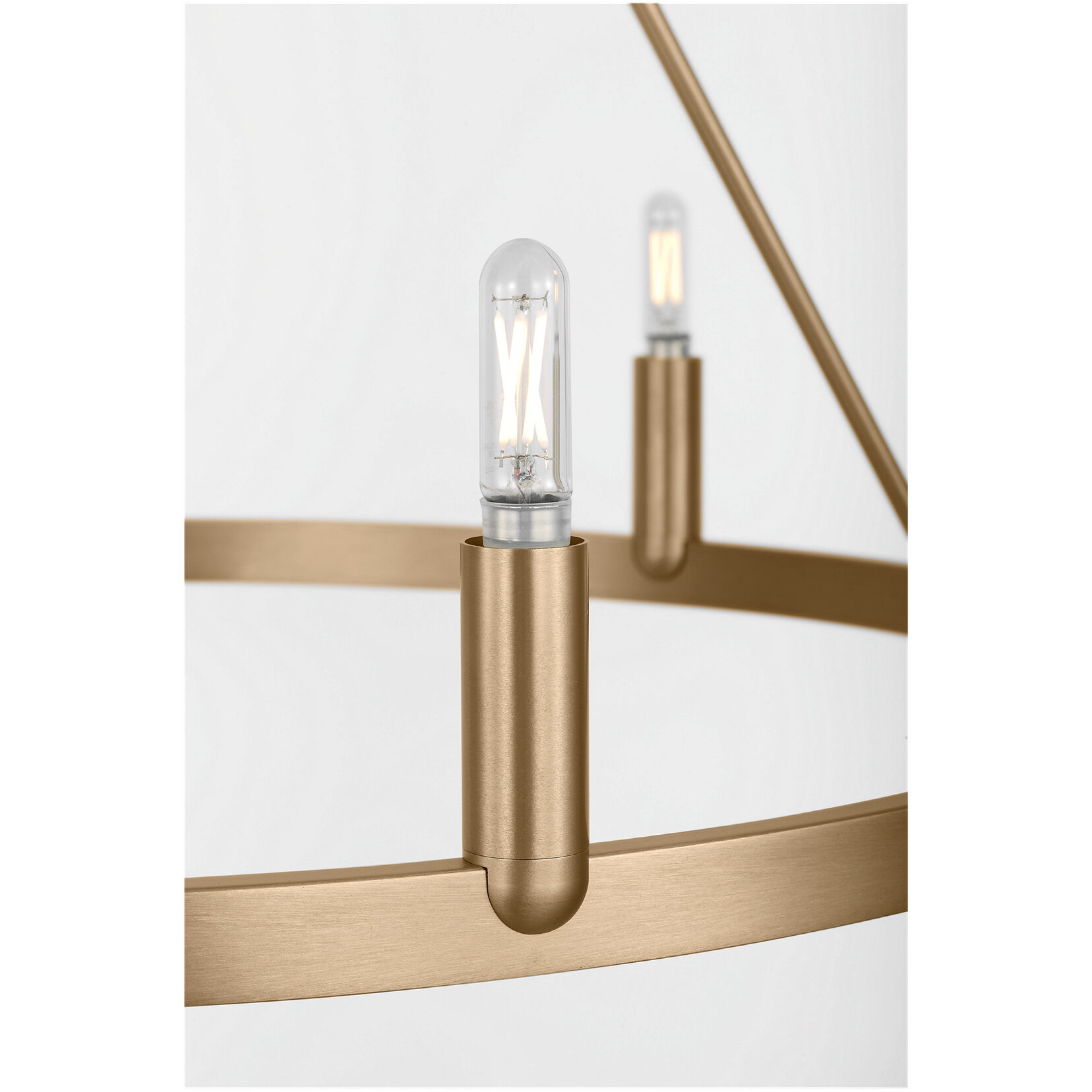 Mirla LED 28 inch Satin Brass Chandelier Ceiling Light