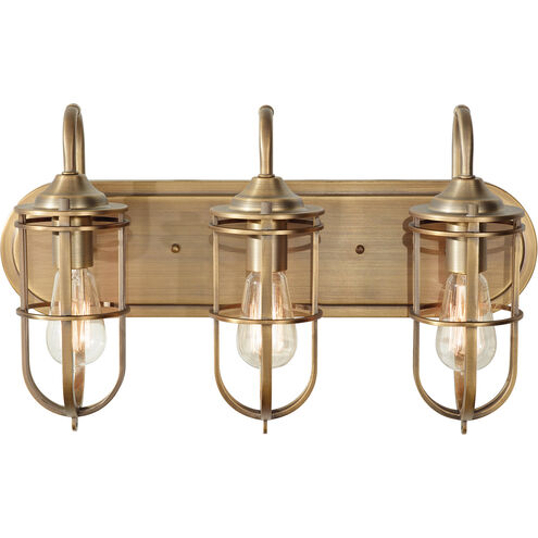 Urban Renewal 3 Light 21.38 inch Dark Antique Brass Wall Bath Vanity Wall Light