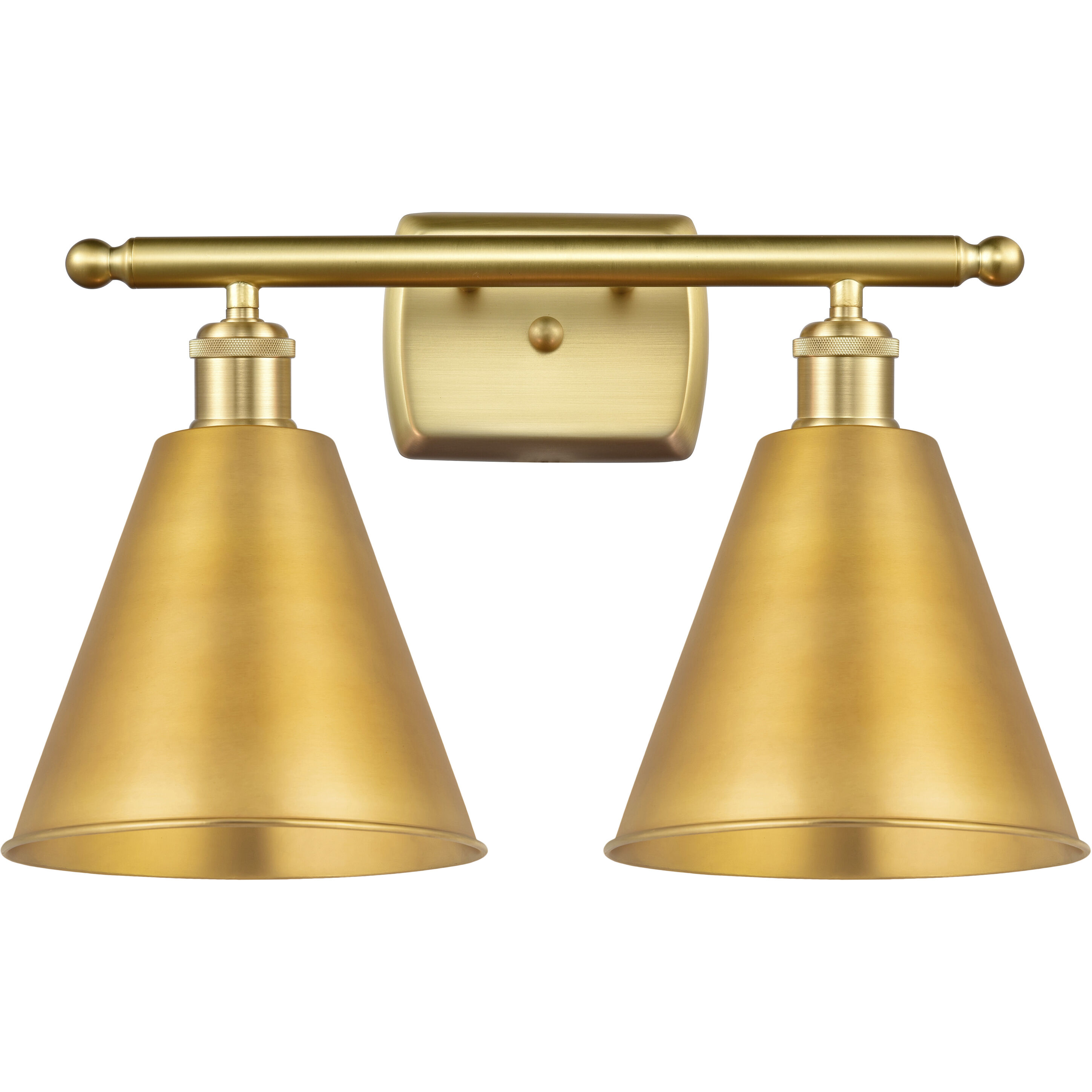 Ballston Cone LED 18 inch Satin Gold Bath Vanity Light Wall Light