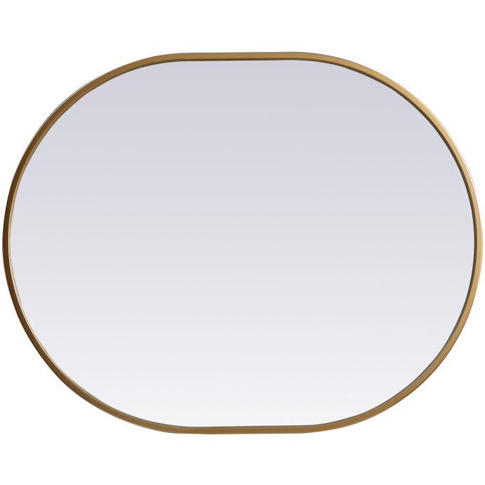 Asha 30 X 24 inch Brass Mirror in 24 x 30
