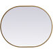 Asha 30 X 24 inch Brass Mirror in 24 x 30