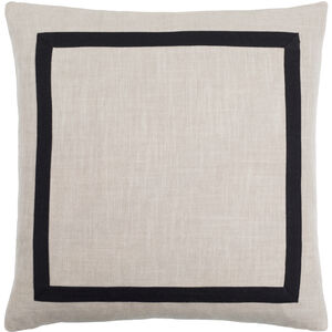 Ritzy 22 X 22 inch Ash/Light Silver/Black Accent Pillow
