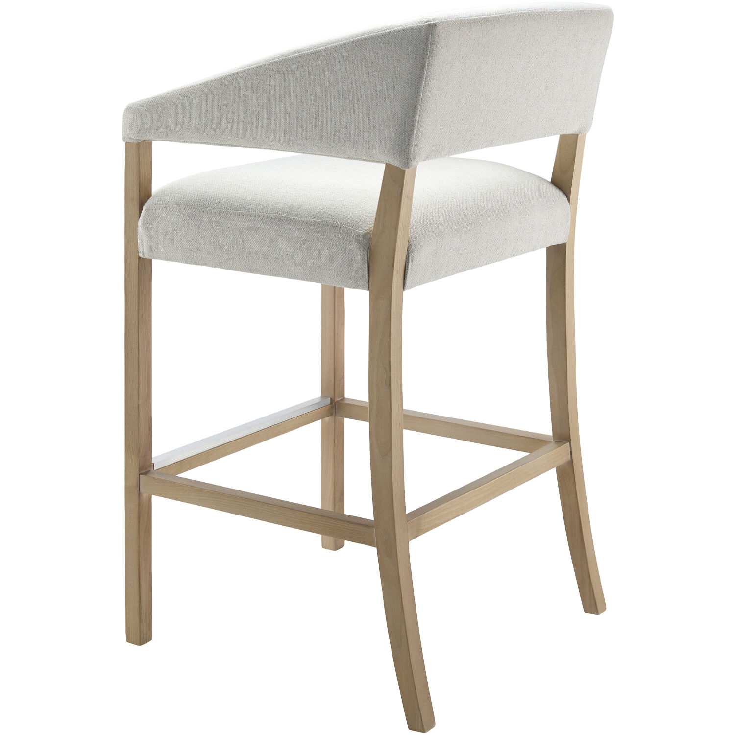 Grace 42.32 inch Upholstery: Cream; Base: Wheat Bar Stool