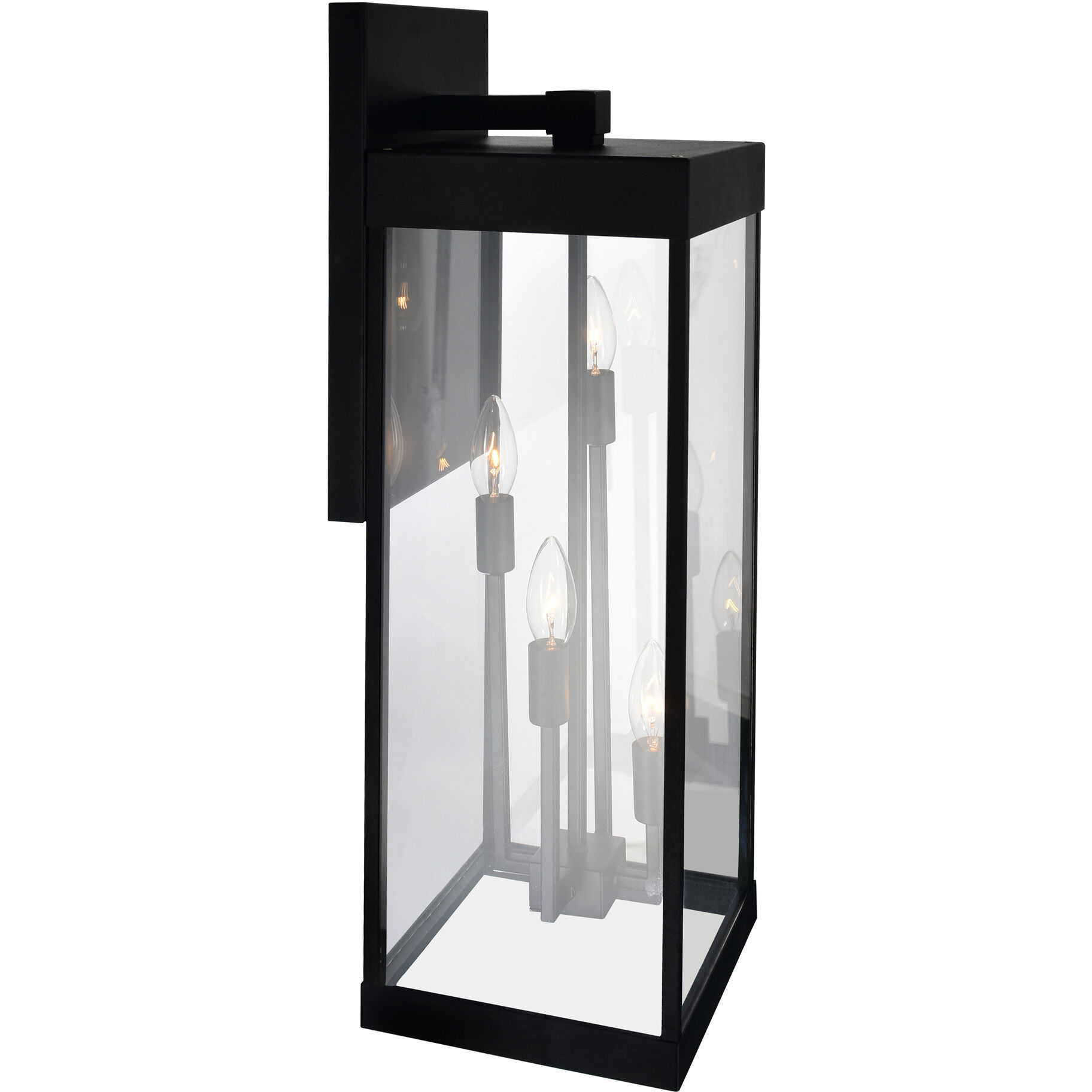 Windsor 4 Light 22.5 inch Black Outdoor Wall Light