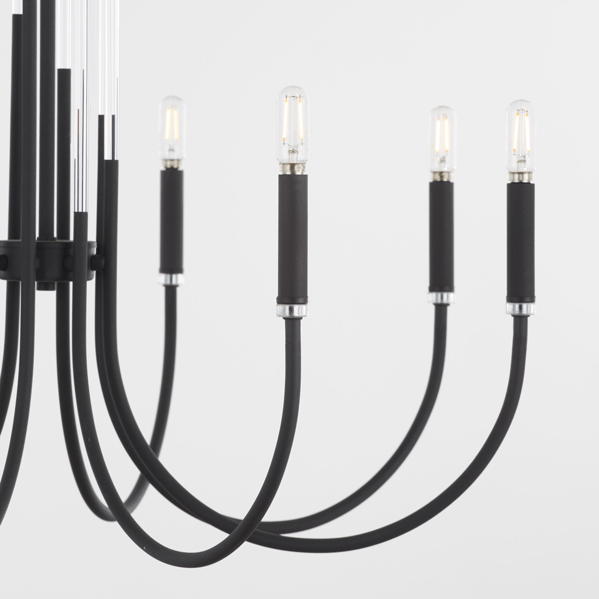 Summit 12 Light 34 inch Textured Black Chandelier Ceiling Light