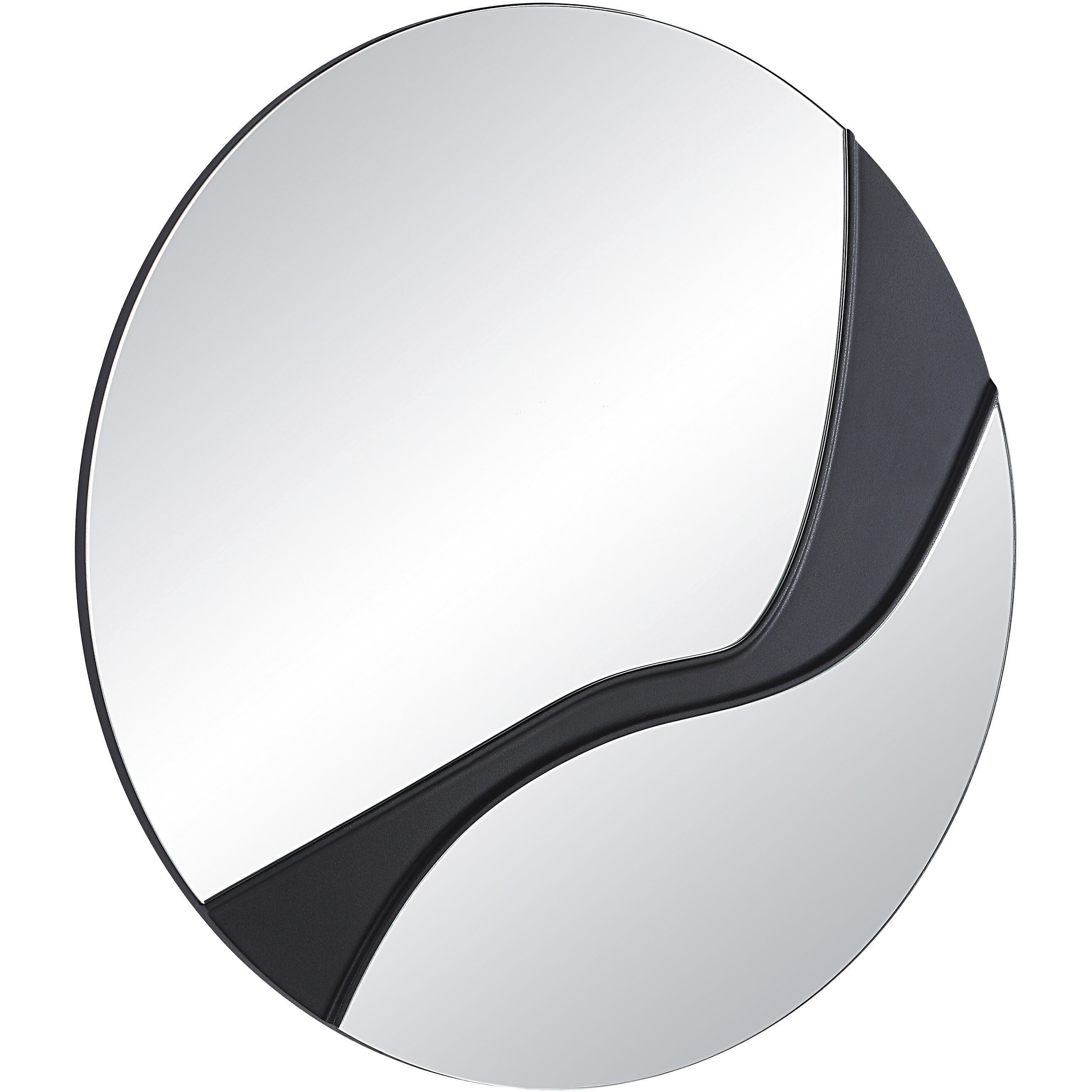 Dansk 24 X 24 inch Textured Matte Black Wall Mirror