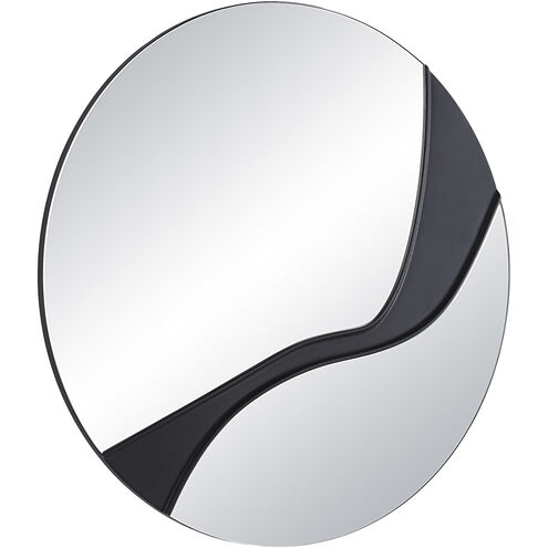 Dansk 24 X 24 inch Textured Matte Black Wall Mirror