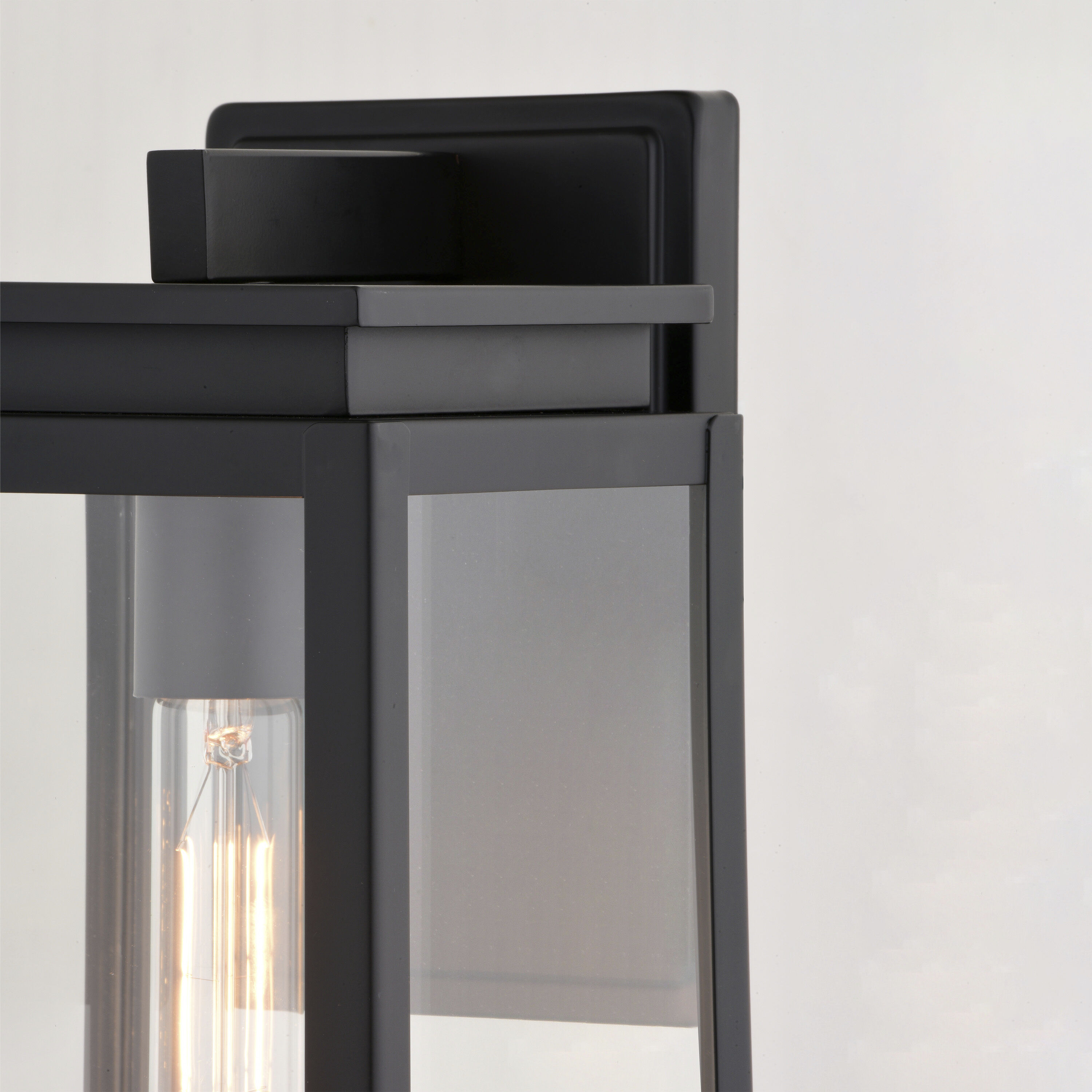 Uptown 1 Light 15.75 inch Matte Black Outdoor Wall Lantern