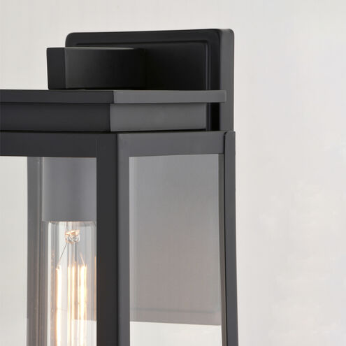Uptown 1 Light 15.75 inch Matte Black Outdoor Wall Lantern