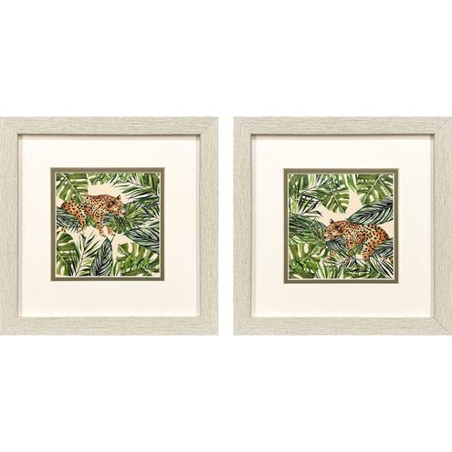 Jungle Hangout Green and Brown Framed Art
