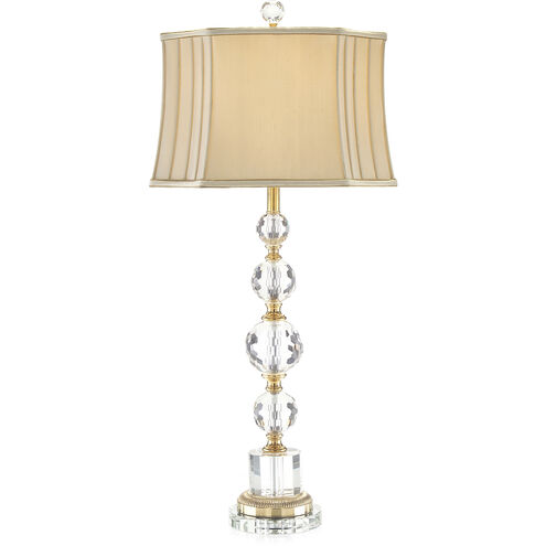 Briolette 35.5 inch 150.00 watt Clear and Brass Table Lamp Portable Light