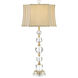 Briolette 35.5 inch 150.00 watt Clear and Brass Table Lamp Portable Light