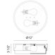 Quintz LED 12 inch Matte Black Flush Mount Ceiling Light