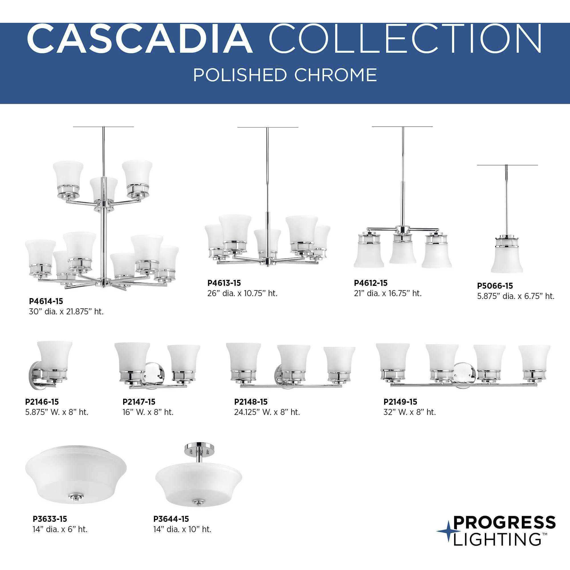 Cascadia 4 Light 32 inch Polished Chrome Bath Vanity Wall Light