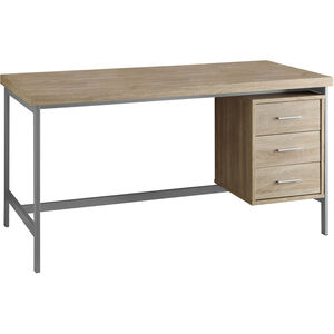 Ramapo 60 X 30 inch Natural and Silver Computer Desk