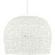 Piero 3 Light 31.5 inch White Chandelier Ceiling Light, Large