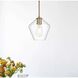 Gene 1 Light 8 inch Satin Gold Pendant Ceiling Light