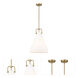 Haverhill 1 Light 14 inch Brushed Brass Pendant Ceiling Light in Matte White Glass
