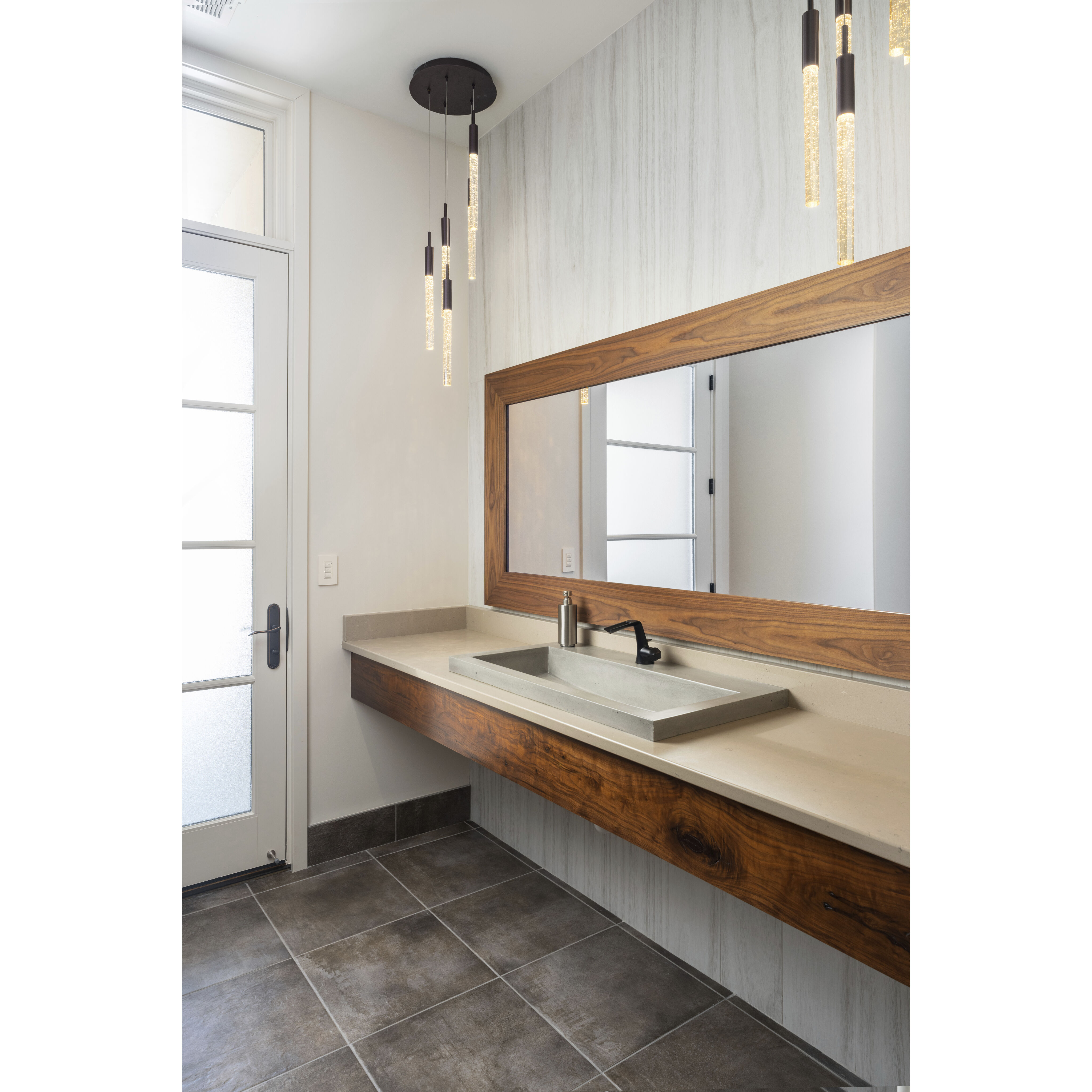 Scepter LED 13 inch Black Chrome Multi-Light Pendant Ceiling Light in Bubble