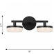 Sean Lavin Khan LED 14 inch Aged Iron Bath Vanity Wall Light