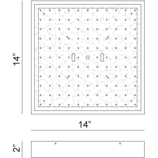 Kashi LED 14 inch Oxidized Black Flush Mount Ceiling Light