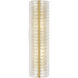AERIN Claude LED 5.5 inch Hand-Rubbed Antique Brass Linear Sconce Wall Light in Clear Graniglia Glass