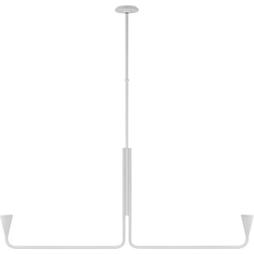 Kelly Wearstler Brassica Linear Chandelier Ceiling Light in Plaster White, Large